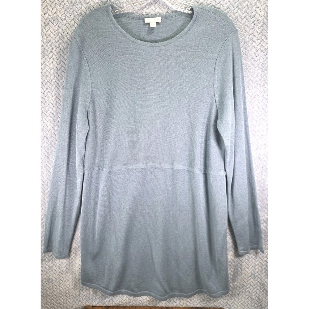 J.Jill Grace Tunic Womens Sweater Size M Side Slit Cottagecore Office Wool Blend